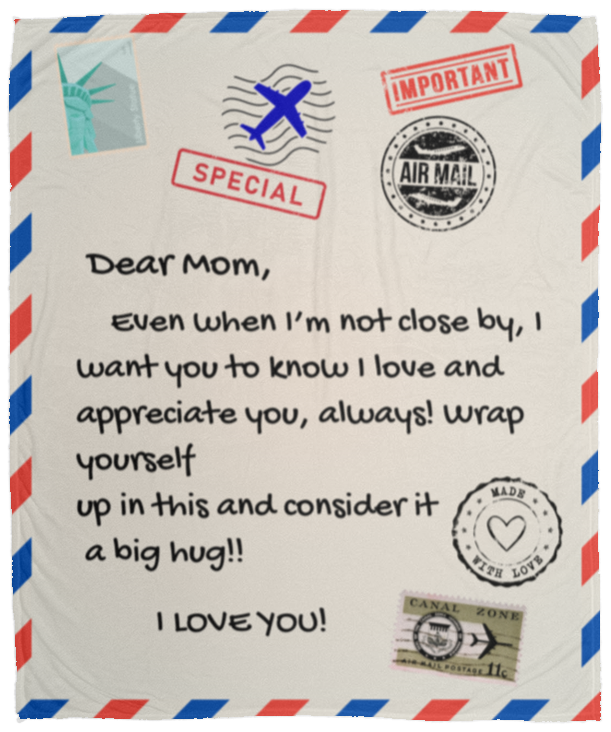 To Mom Letter Blanket|Gifts For Mom|Gifts For Mom From Son Or Daughter