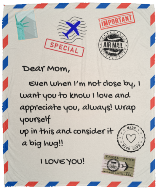 To Mom Letter Blanket|Gifts For Mom|Gifts For Mom From Son Or Daughter