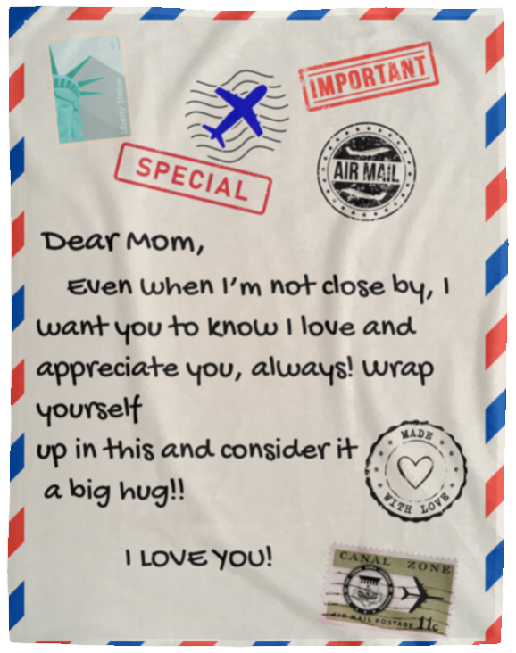 To Mom Letter Blanket|Gifts For Mom|Gifts For Mom From Son Or Daughter