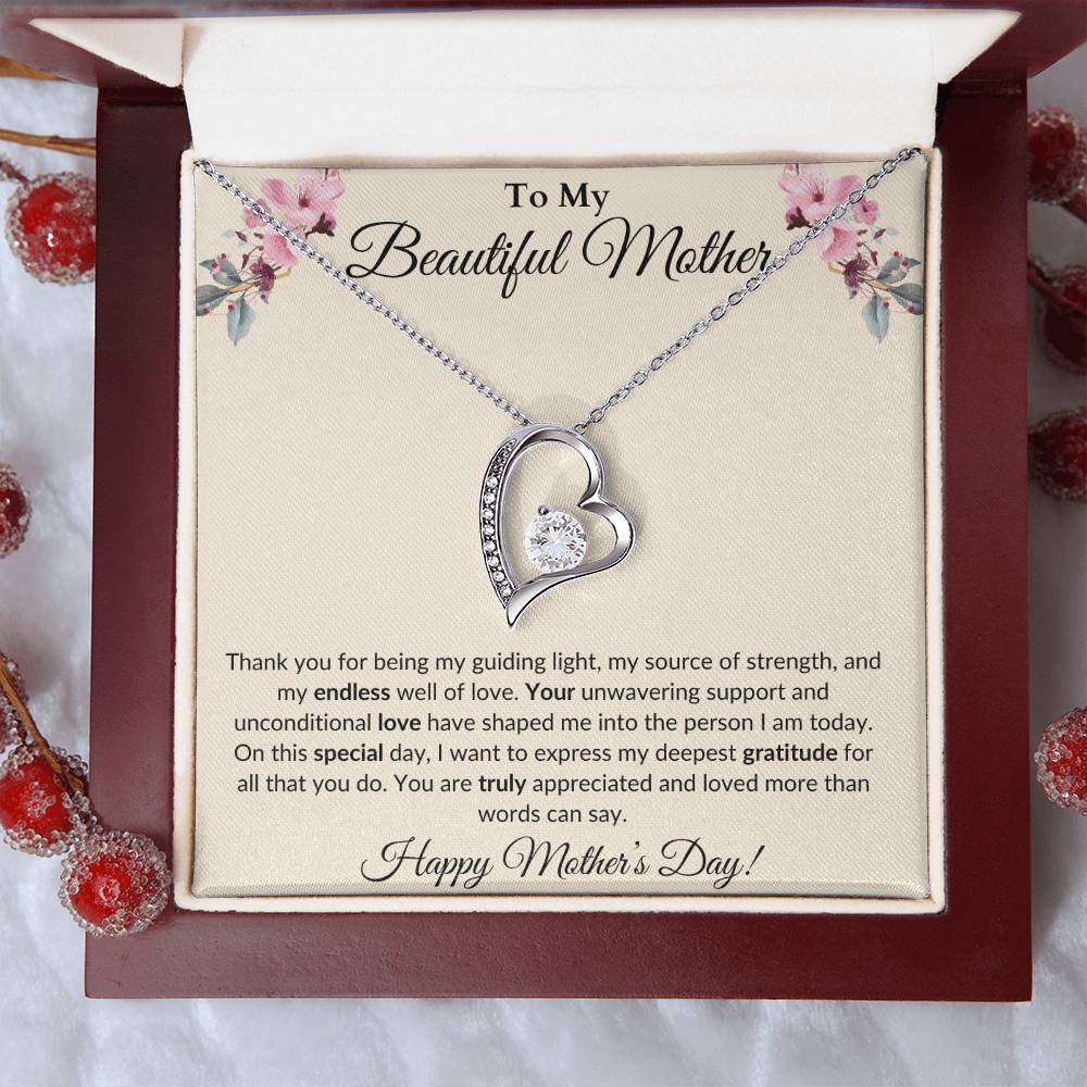 Mother's Day Gift | Mother's Day Necklace | Heart Necklace | White Gold | Yellow Gold