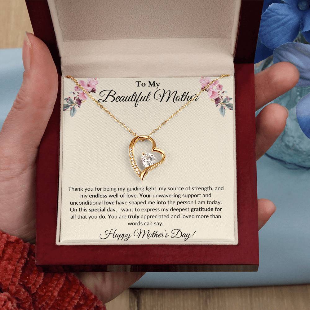 Mother's Day Gift | Mother's Day Necklace | Heart Necklace | White Gold | Yellow Gold