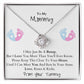 Mommy To Be, Baby Feet Love Knot Necklace, Mother's Day Gift