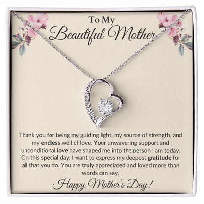 Mother's Day Gift | Mother's Day Necklace | Heart Necklace | White Gold | Yellow Gold