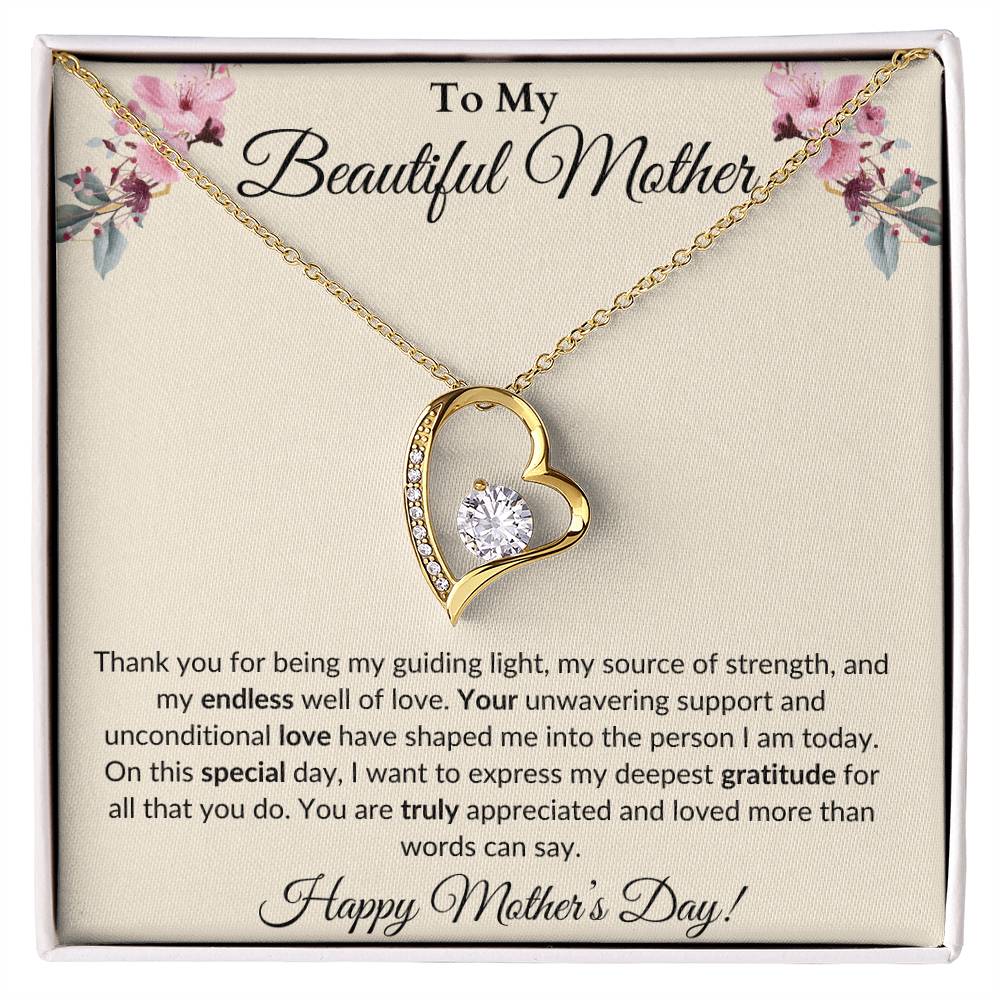 Mother's Day Gift | Mother's Day Necklace | Heart Necklace | White Gold | Yellow Gold