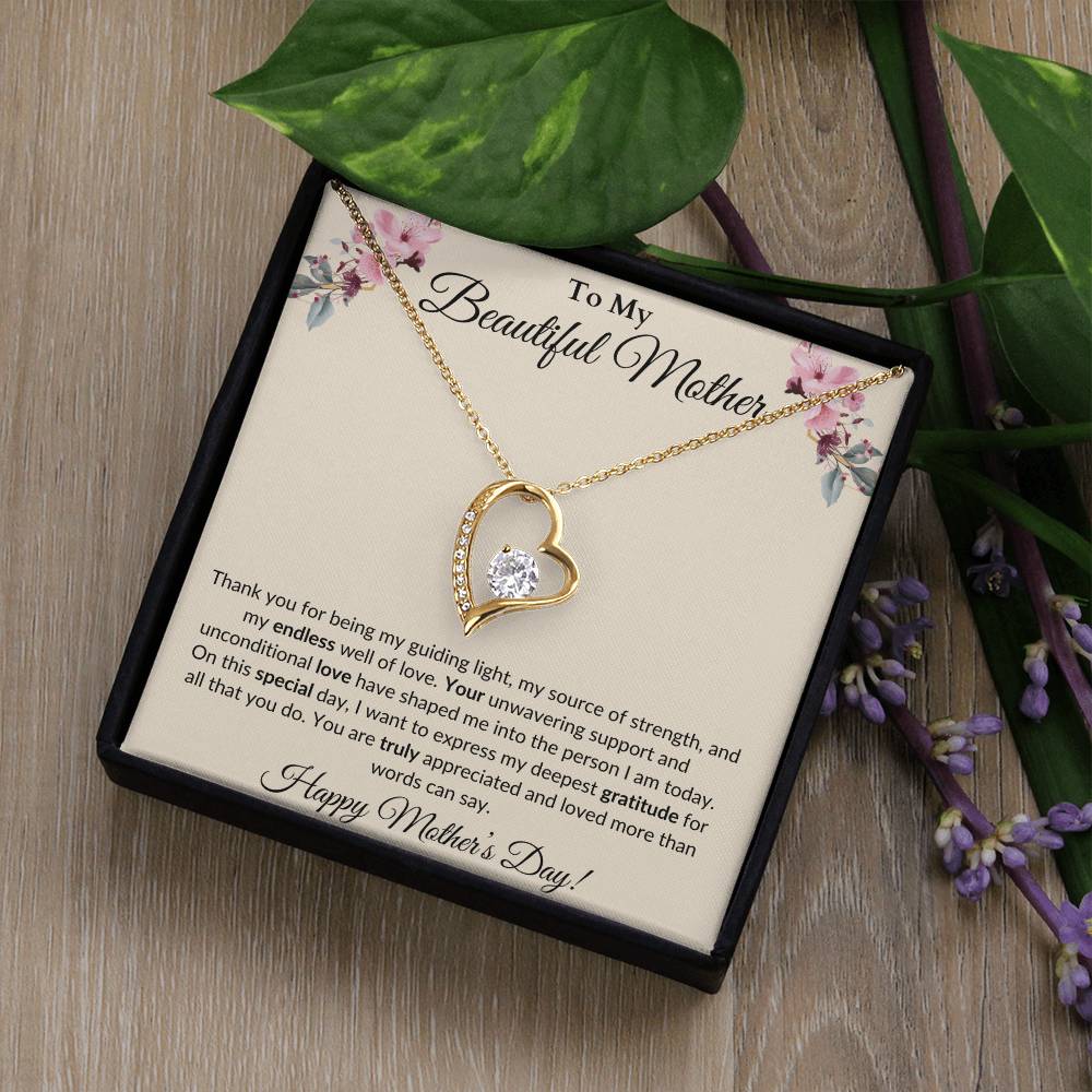 Mother's Day Gift | Mother's Day Necklace | Heart Necklace | White Gold | Yellow Gold