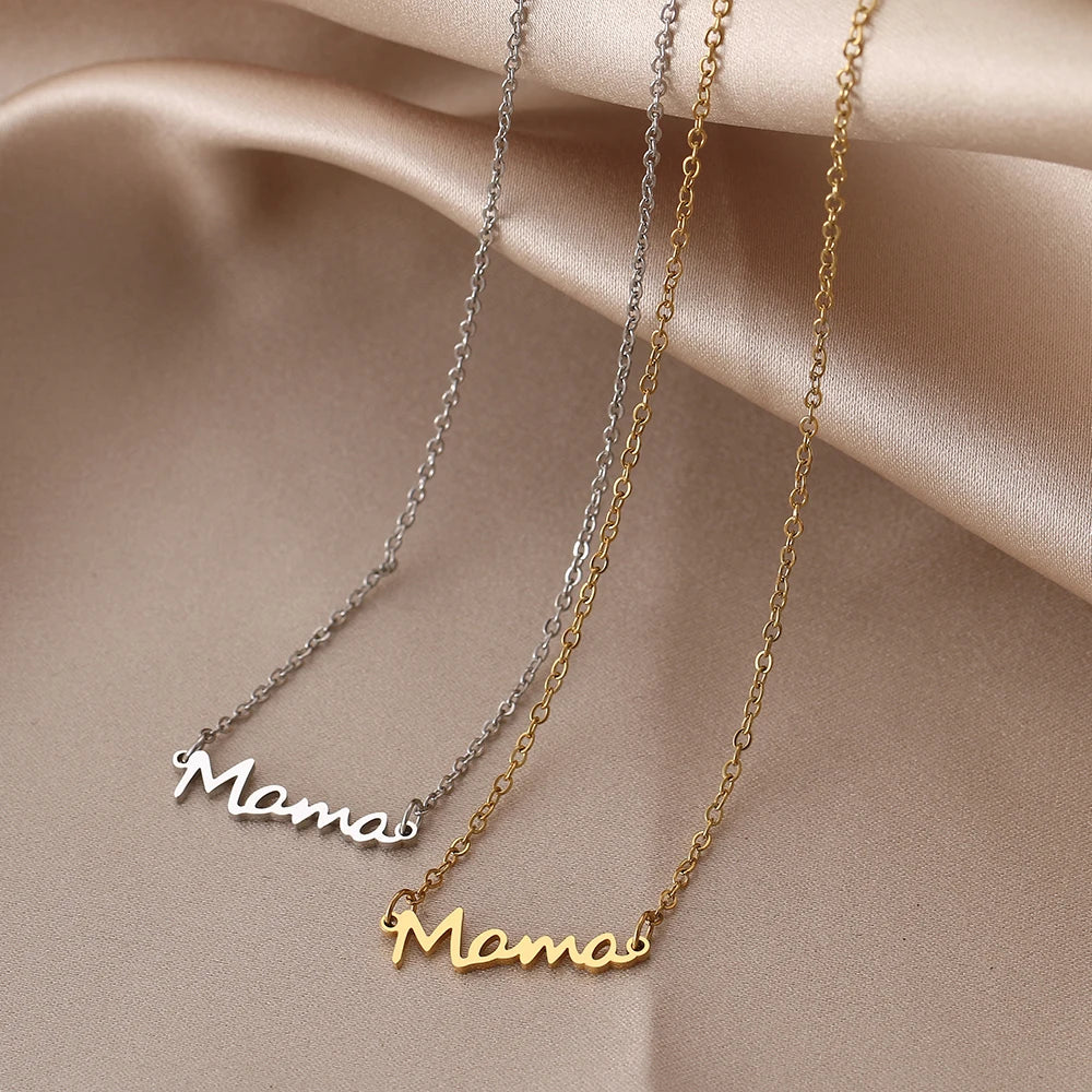 Elegant Mama Stainless Steel Necklace|Mother's Day Gift|Jewelry for Moms